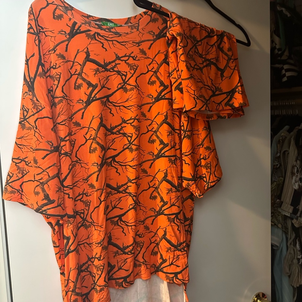 Orange and Black Patterned Women's Set